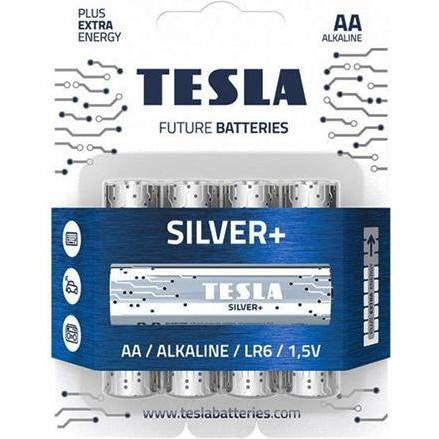 TESLA BATTERIES AA bat Alkaline 4шт Silver+ 8594183392332 - зображення 1