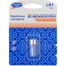   АСКО-УКРЕМ LR1 bat(1.5B) Alkaline 1шт (Аско.LR1.BP1)