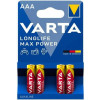 Varta AAA bat Alkaline 4шт MAX TECH (04703101404) - зображення 1