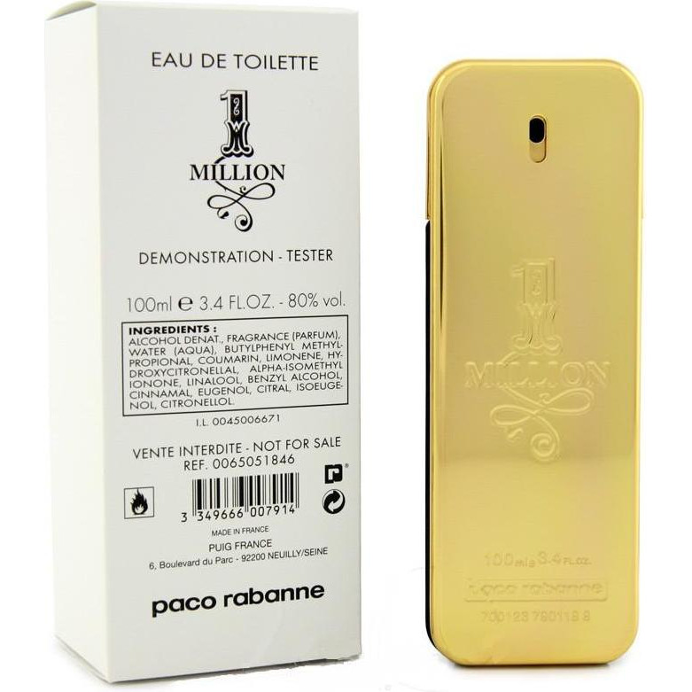 Paco Rabanne 1 Million Туалетная вода 100 мл Тестер - зображення 1