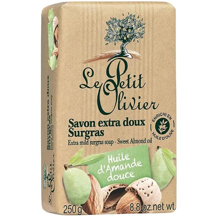 Le Petit Olivier Экстра нежное мыло  100% vegetal oils soap Масло сладкого миндаля 250 г (3549620005608) - зображення 1