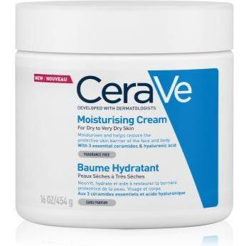 CeraVe Moisturizers зволожуючий крем для обличчя та тіла для сухої та дуже сухої шкіри  454 гр - зображення 1