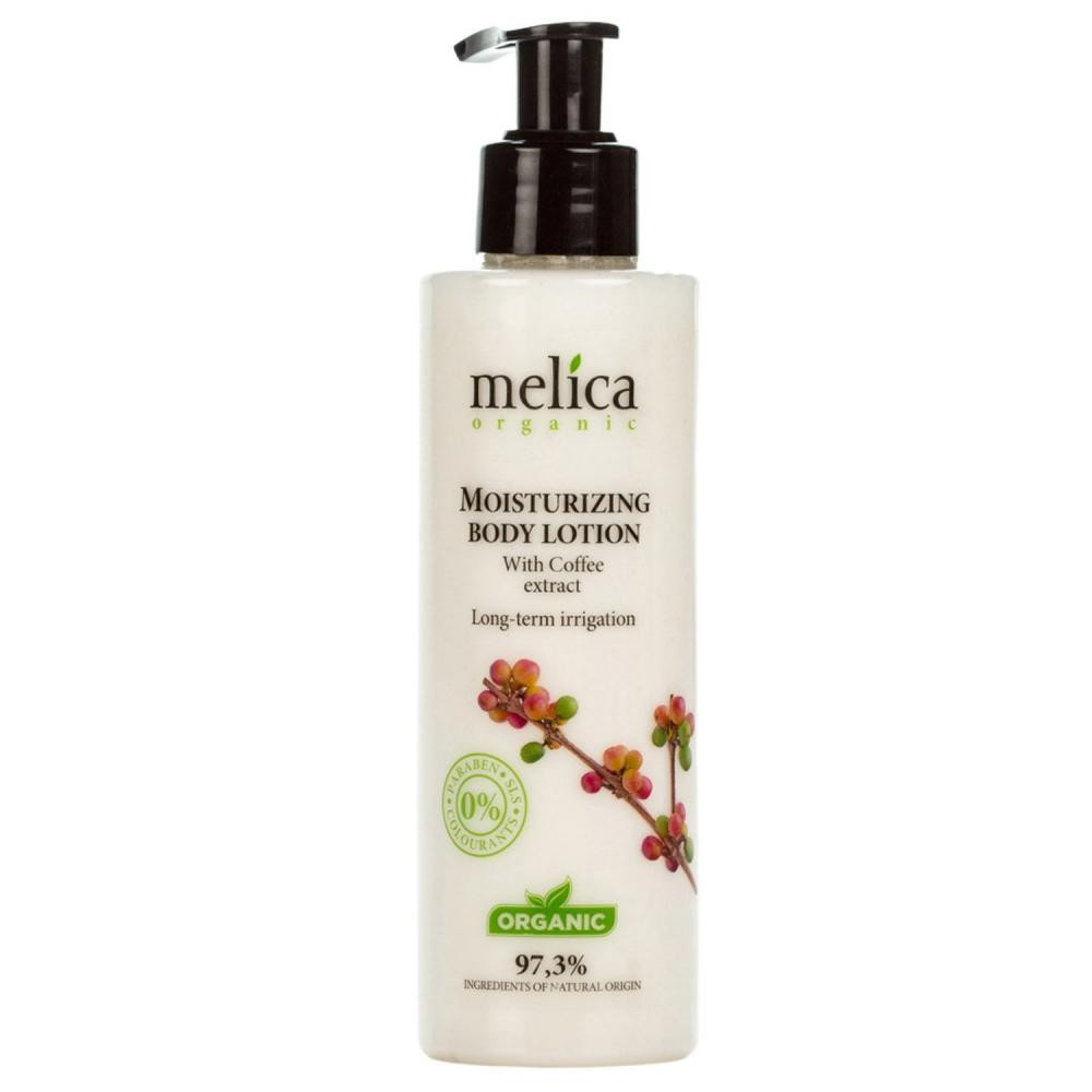 Melica organic Organic Moisturizing Body Lotion 200 ml Увлажняющее молочко для тела с экстрактом кофе (477041600107 - зображення 1