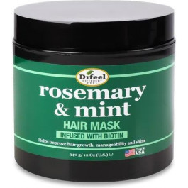   Difeel Маска для волосся  Rosemary and Mint Strengthening Hair Mask with Biotin, 340 г