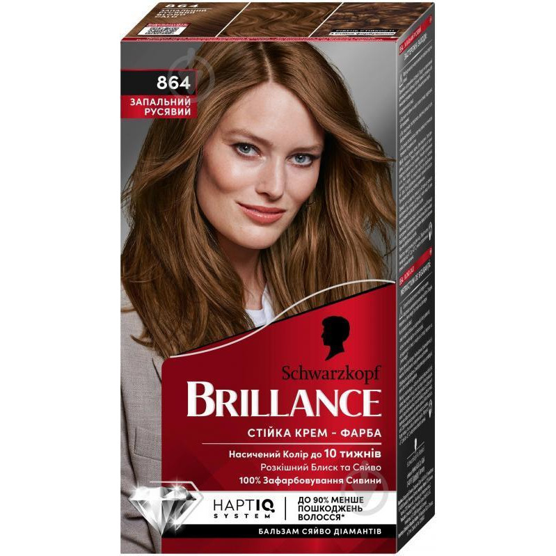 Schwarzkopf Краска  Brillance №864 зажигательный русый 160 мл - зображення 1