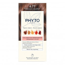   Phyto Стойкая крем-краска для волос  Phytocolor Coloration Permanente 6.77 Светло-каштановый капучино, 112