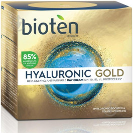   Bioten Денний крем для обличчя  Hyaluronic Gold Replumping Antiwrinkle Day Cream SPF 10 проти зморшок 50 мл