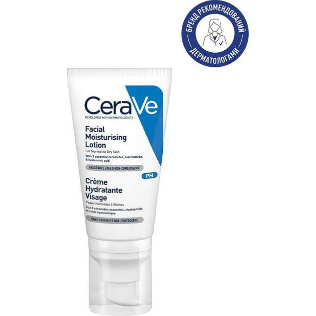 CeraVe Ночной увлажняющий крем  для нормальной и сухой кожи лица 52 мл (3337875597449) - зображення 1