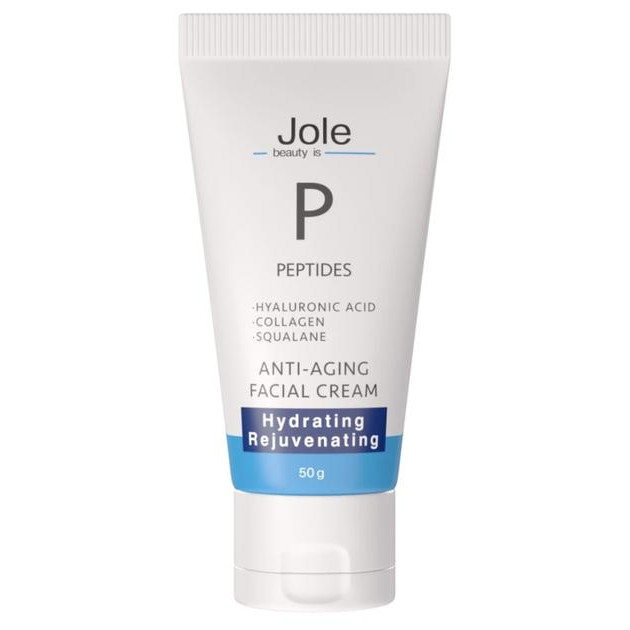 Jole Cosmetics Антивозрастной крем  Anti Aging Peptide Cream SPF 10 с гиалуроновой кислотой, пептидами и коллагеном - зображення 1