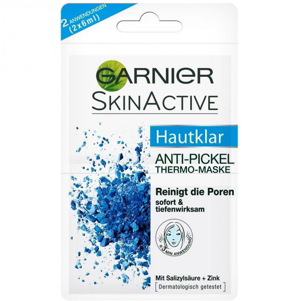 Garnier Маска для обличчя  Skin Naturals Чиста шкіра 2х6 мл (4084200771706) - зображення 1