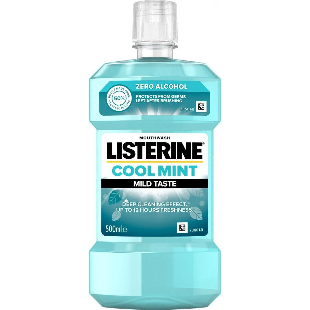 Listerine 500 ml Ополаскиватель для полости рта Свежая мята (3574661287539) - зображення 1