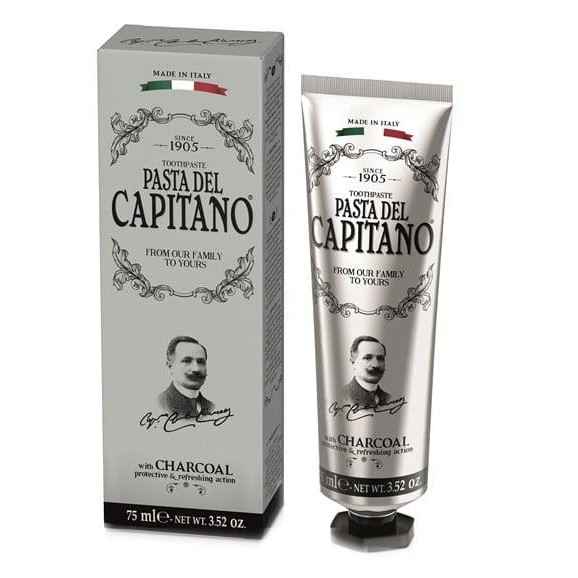 Pasta del Capitano Зубная паста  1905 С углем 75 мл (8002140037702) - зображення 1