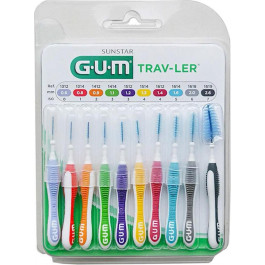   Sunstar GUM Набор межзубных щеток  Trav-Ler в ассортименте 10 шт (7630019904681)