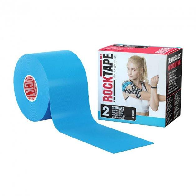 RockTape Кінезіо тейп  Standart 5x5 (Blue) - зображення 1