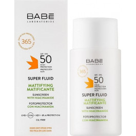   BABE Laboratorios Сонцезахисний супер-флюїд  SPF 50 з матуючим ефектом для всіх типів шкіри 50 мл (8436571631572)