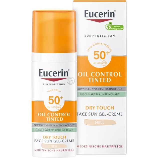 Eucerin Сонцезахисний гель-крем для обличчя  Oil Control з тонуючим ефектом для комбінованої та проблемної ш - зображення 1