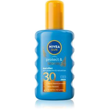 Nivea Sun Protect & Bronze інтенсивний спрей для засмаги SPF 30 200 мл - зображення 1