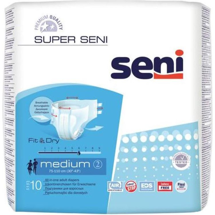 Seni Подгузники для взрослых SUPER medium (10 шт.) (5900516691189) - зображення 1