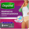 Підгузки для дорослих Depend Підгузки-трусики для жінок L/XL 9 шт