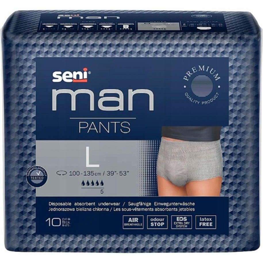 Seni Поглинаючі труси для чоловіків  MAN PANTS, 10 шт., розмір L - зображення 1