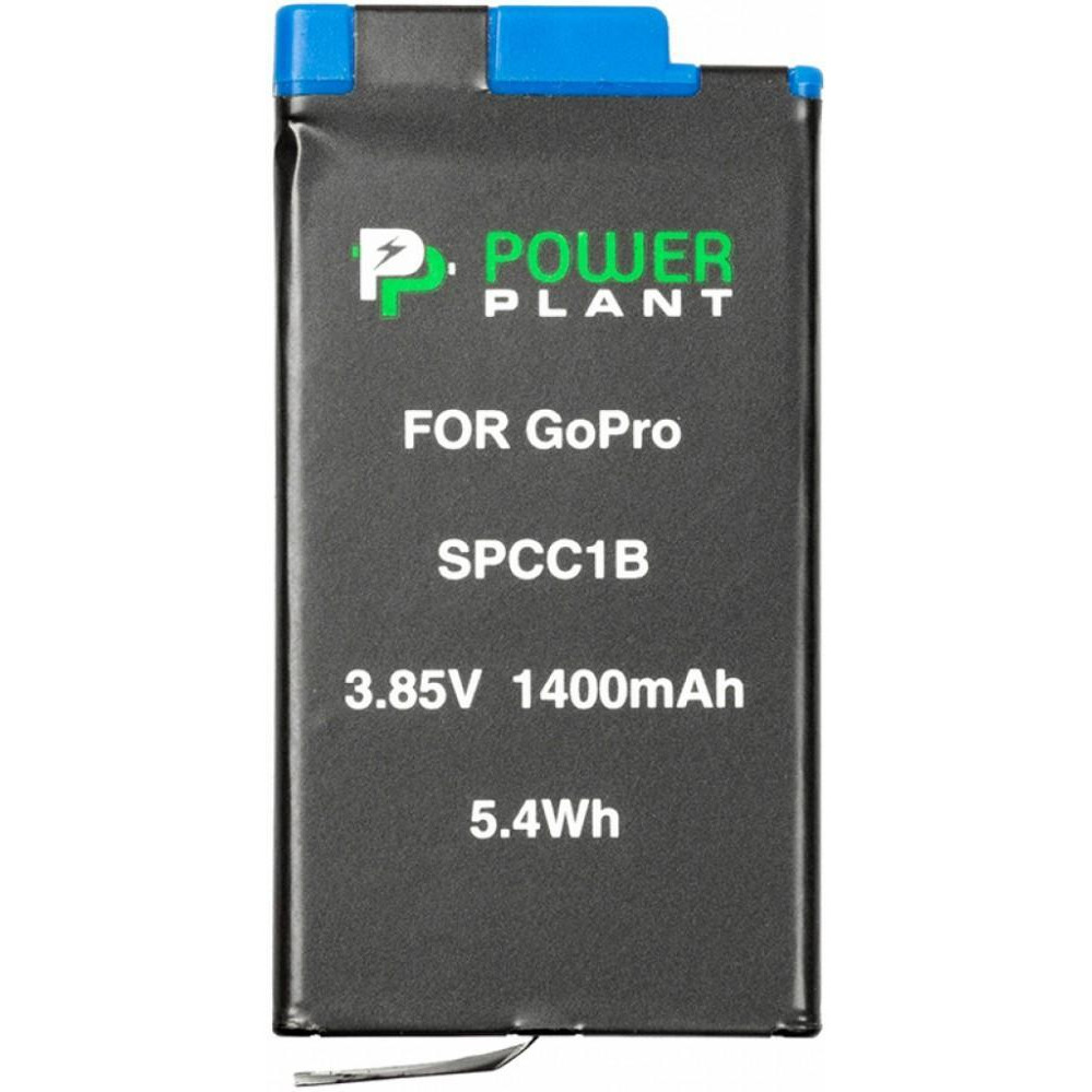 PowerPlant Аккумулятор для GoPro SPCC1B 1400mAh декодирован (CB970384) - зображення 1