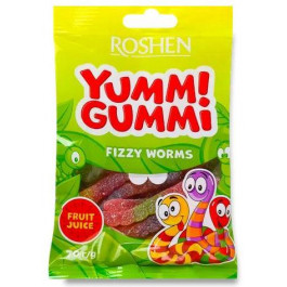   Roshen Цукерки  Yummi Gummi Fizzy Worms желейні, 70 г (4823077636387)