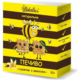   Bakerbee Печиво натуральне з ваніллю 90 г (4820228580018)