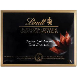   Lindt Цукерки  Dark Chocolate Swiss Thins з чорним шоколадом, 125 г (7610400029827)