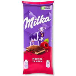   Milka Шоколад молочний  Малина та Крем, 90 г (921334) (7622201825133)