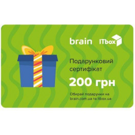    Подарунковий сертифікат на 200 грн Brain/ITbox