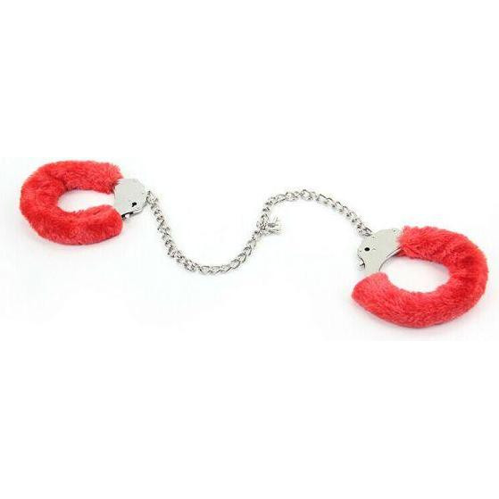 Roomfun Metal Handcuff With A Long Chain, Red, Червоний (810290) - зображення 1