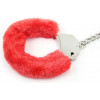 Roomfun Metal Handcuff With A Long Chain, Red, Червоний (810290) - зображення 4