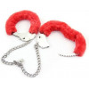 Roomfun Metal Handcuff With A Long Chain, Red, Червоний (810290) - зображення 5