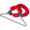 Roomfun Metal Handcuff With A Long Chain, Red, Червоний (810290) - зображення 6