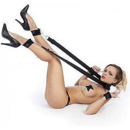 Fetish Tentation Neck, Wrist And Ankle Strap, черные (SO3741)