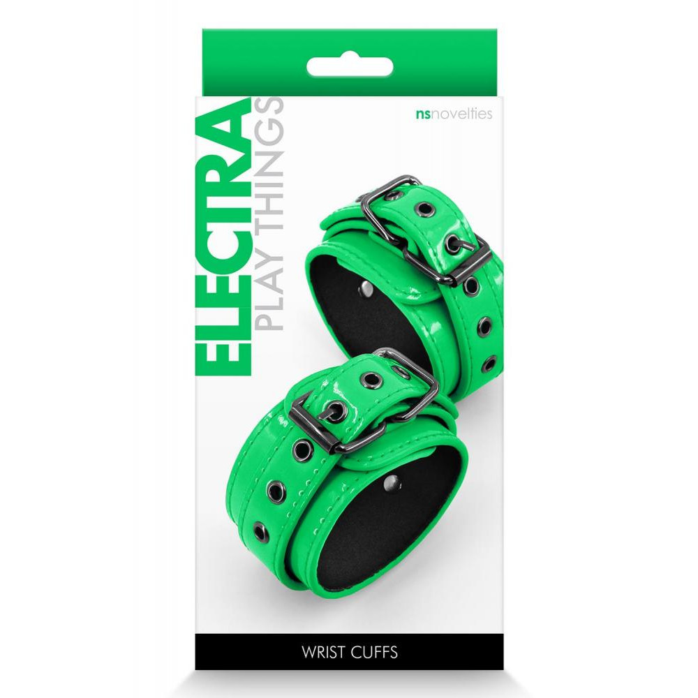 NS Novelties ELECTRA WRIST CUFFS GREEN (T280961) - зображення 1