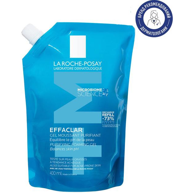 La Roche-Posay Гель-мус  Effaclar+M Рефіл для очищення проблемної шкіри 400 мл (3337875876407) - зображення 1