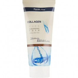   FarmStay Пенка для умывания лица  Collagen Pure Cleansing Foam с коллагеном 180 мл (8809317289472)