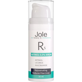   Jole Cosmetics Сыворотка для лица  Retinol 5 Serum с ретинолом 0.5%, ниацинамидом и центеллой 30 мл (4820243881367)