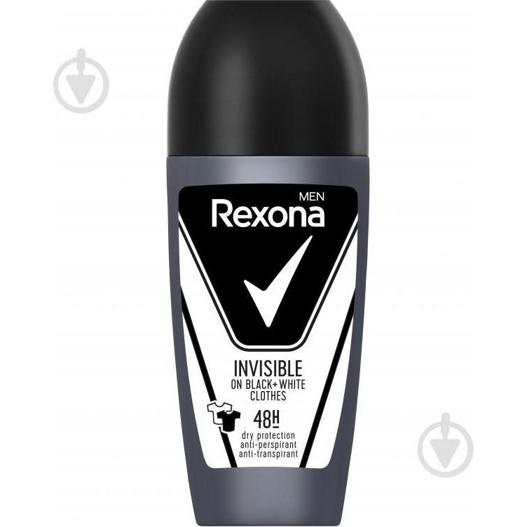 Rexona Антиперспірант для чоловіків  Невидимий на чорному та білому (кульковий) 50 мл (21145404) - зображення 1