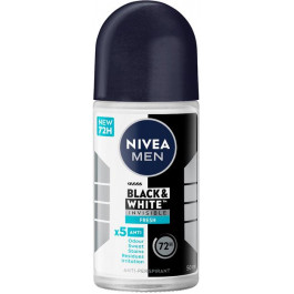   Nivea Антиперспірант  MEN Чорне та біле Невидимий Fresh 50 мл (42349778/4006000032818)