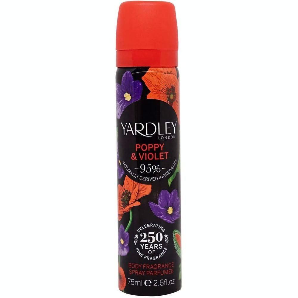 Yardley Парфюмированный дезодорант для женщин  Poppy & Violet Deodorising Body Spray 75 мл (5056179301245) - зображення 1