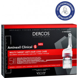   Vichy Средство против выпадения  Dercos Aminexil Clinical 5 комплексного действия для мужчин 21 х 6 мл (33