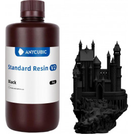   Anycubic Фотополімерна смола  Standard Resin v2, 1кг, чорний (SBZ2BK-102A)