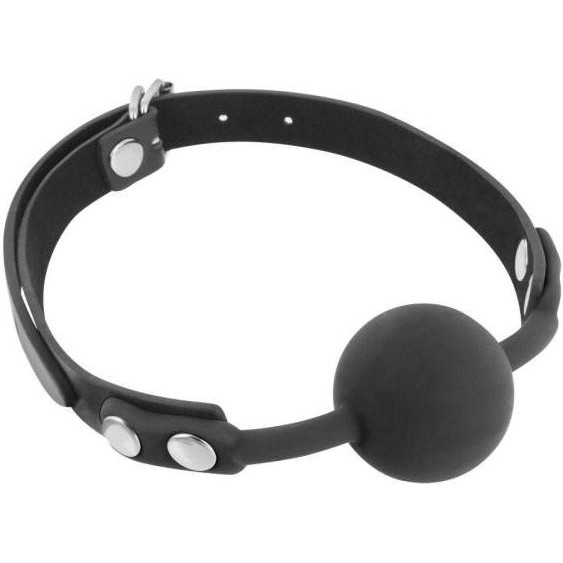 Fetish Tentation Silicone Gag Ball Black (SO4038) - зображення 1