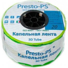   Presto-Ps Капельная лента эмиттерная 3D Tube капельницы через 20 см расход 2.7 л/ч, длина 500 м (3D-20-500)