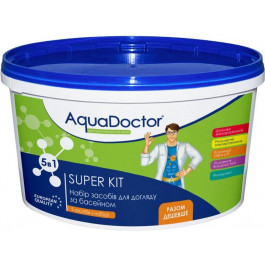   AquaDOCTOR super-kit-5-v-1, Комплекс хімії для басейну  Super Kit 5-в-1, загальна вага 3кг