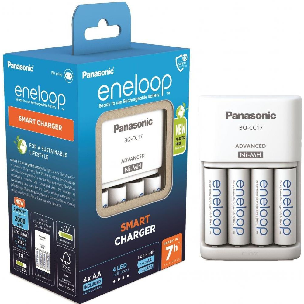 Panasonic Advanced Charger+ Eneloop 4AA 1900 mAh NI-MH (K-KJ17MCC40E) - зображення 1