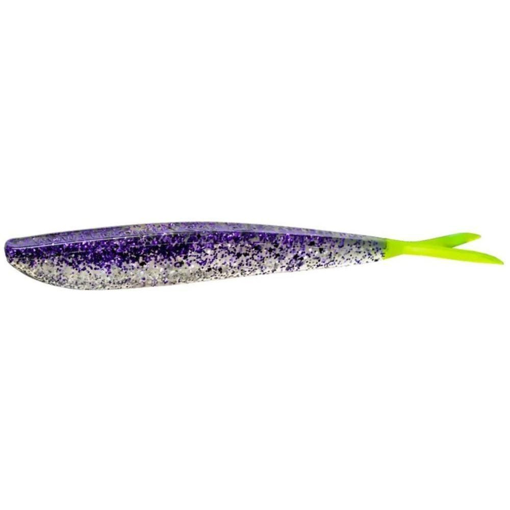 Lunker City Fin-S Fish 4" / 281 Purple Ice Chartreuse Tail - зображення 1