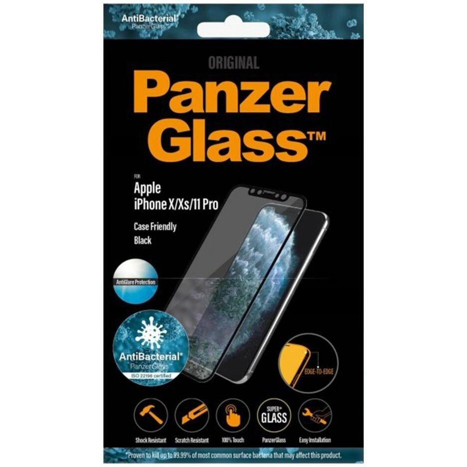 PanzerGlass Защитное стекло  AntiBacterial Case Friendly для Apple iPhone 11 Pro/X/Xs Black(2690) - зображення 1